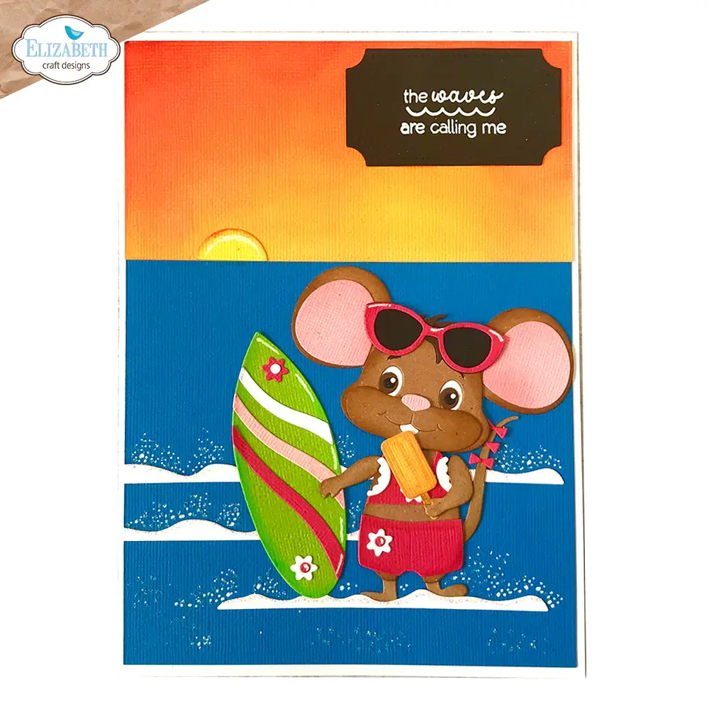ELIZABETH CRAFT DESIGNS ELIZABETH CRAFT DESIGNS CUTE & WHIMSICAL GOOD TIMES SUMMER TRAVEL SENTIMENTS CLEAR STAMP SET