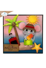 ELIZABETH CRAFT DESIGNS ELIZABETH CRAFT DESIGNS CUTE & WHIMSICAL GOOD TIMES SUMMER TRAVEL SENTIMENTS CLEAR STAMP SET