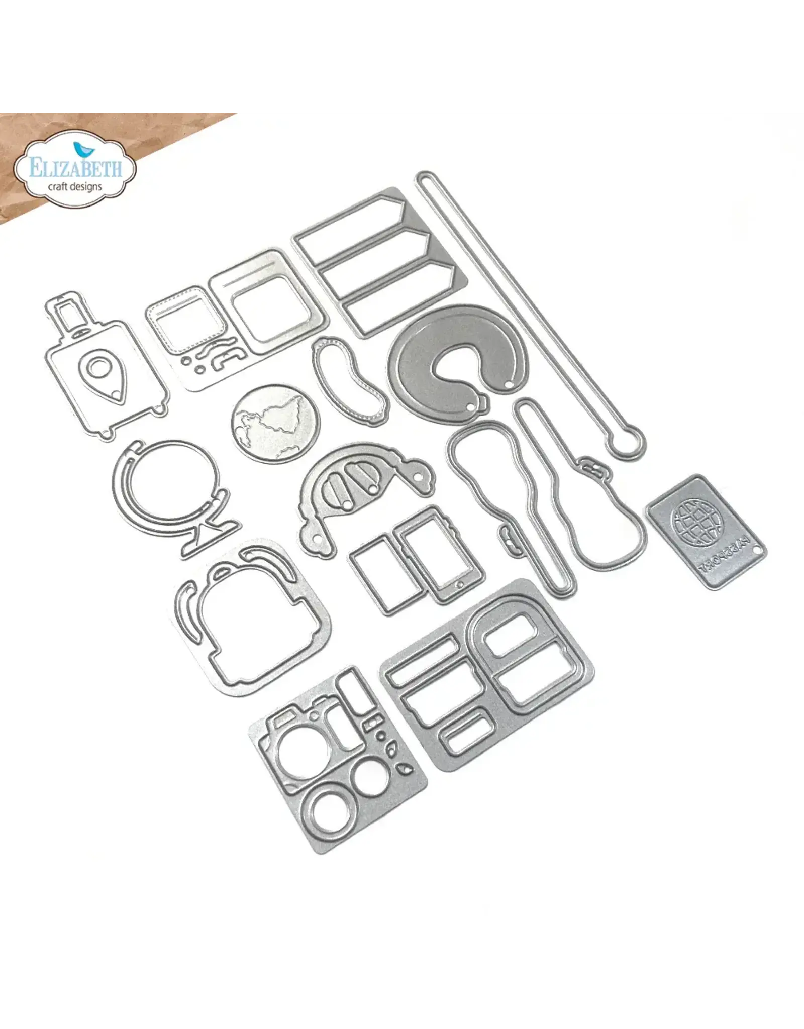 ELIZABETH CRAFT DESIGNS ELIZABETH CRAFT DESIGNS CUTE & WHIMSICAL GOOD TIMES BY JOSET VAN DE BURGT TRAVEL ACCESSORIES DIE SET