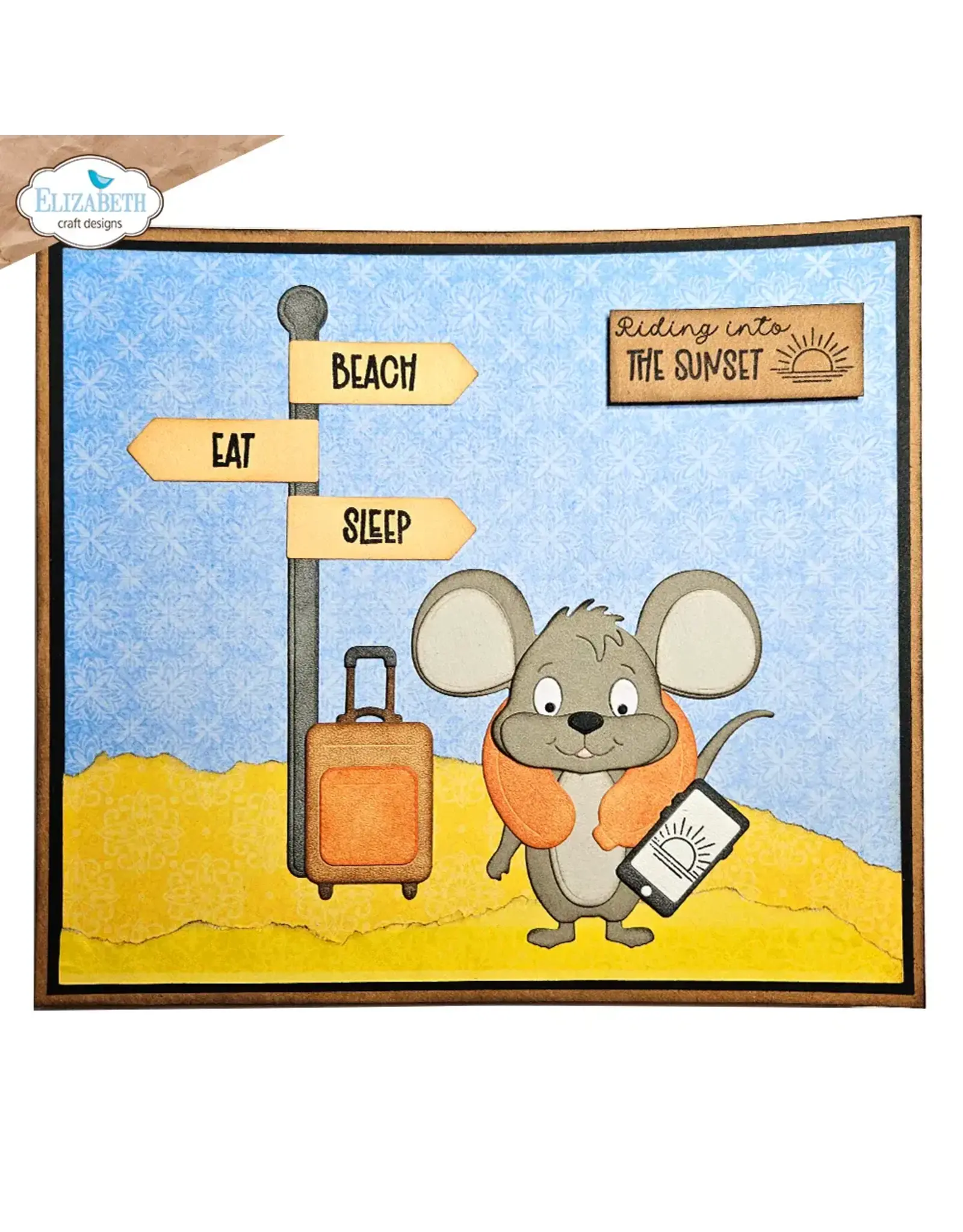 ELIZABETH CRAFT DESIGNS ELIZABETH CRAFT DESIGNS CUTE & WHIMSICAL GOOD TIMES BY JOSET VAN DE BURGT TRAVEL ACCESSORIES DIE SET