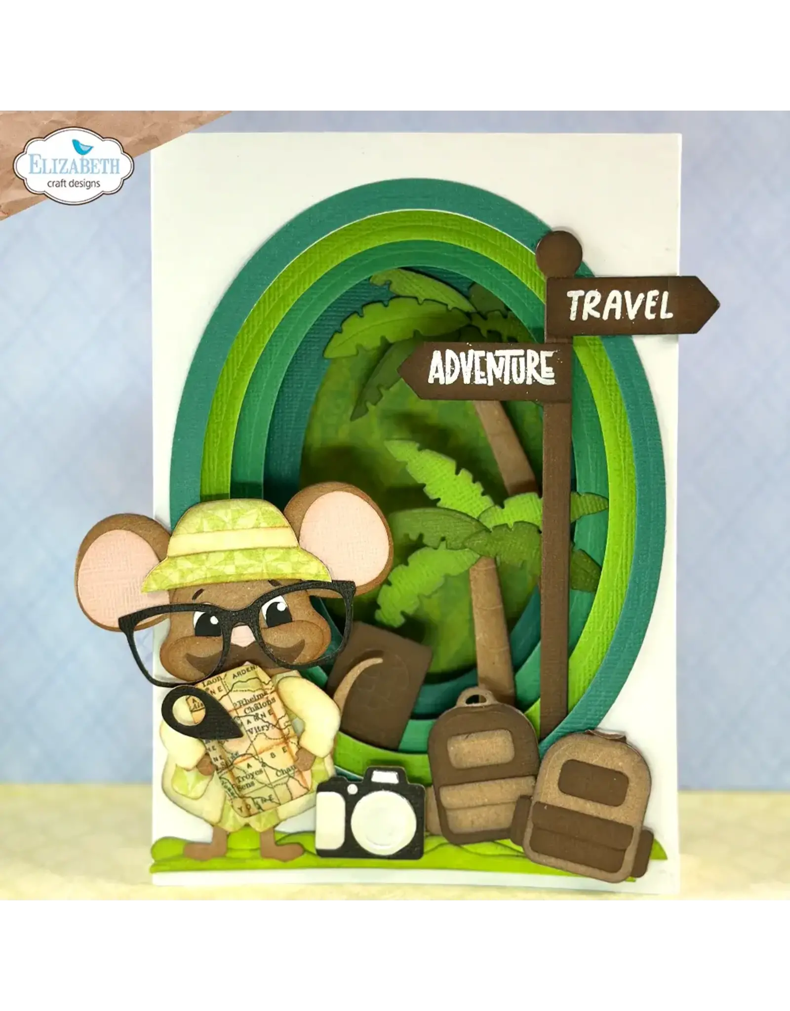 ELIZABETH CRAFT DESIGNS ELIZABETH CRAFT DESIGNS CUTE & WHIMSICAL GOOD TIMES BY JOSET VAN DE BURGT TRAVEL ACCESSORIES DIE SET