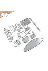 ELIZABETH CRAFT DESIGNS ELIZABETH CRAFT DESIGNS CUTE & WHIMSICAL GOOD TIMES BY JOSET VAN DE BURGT GOLF ACCESSORIES DIE SET