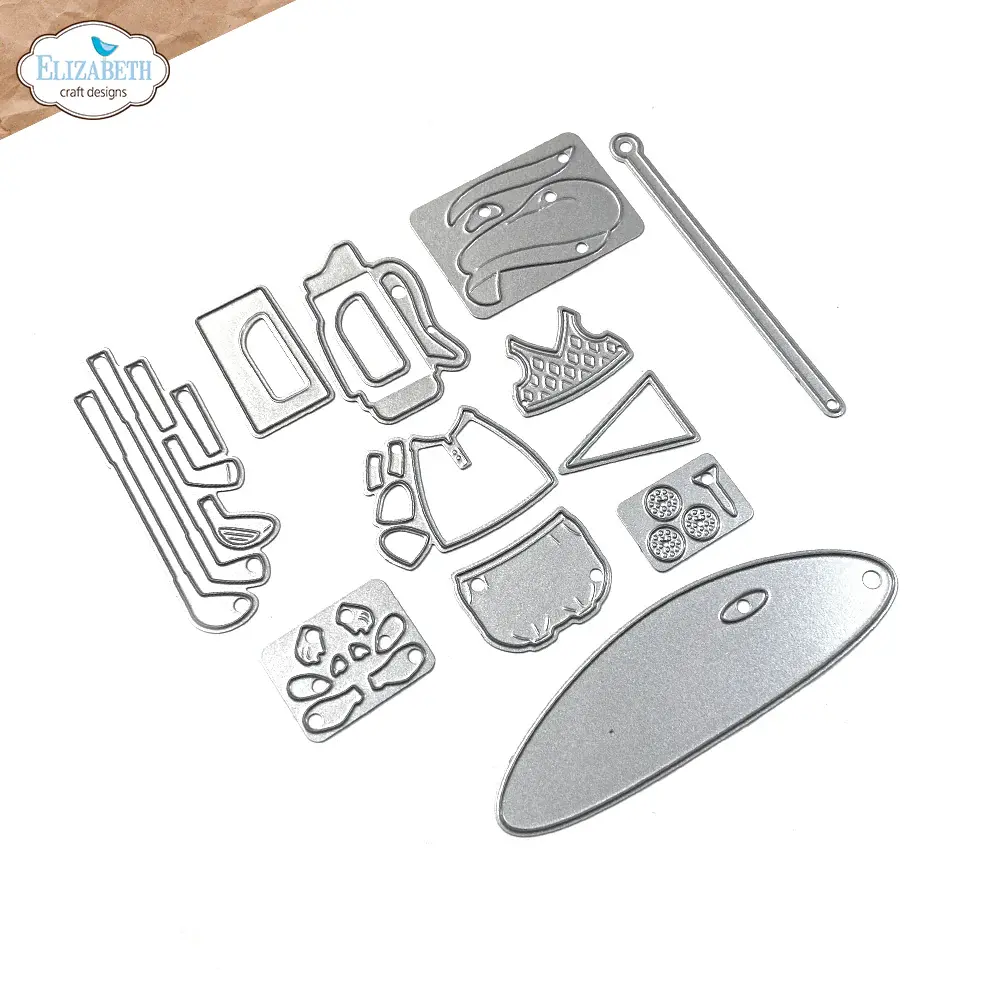 ELIZABETH CRAFT DESIGNS ELIZABETH CRAFT DESIGNS CUTE & WHIMSICAL GOOD TIMES BY JOSET VAN DE BURGT GOLF ACCESSORIES DIE SET