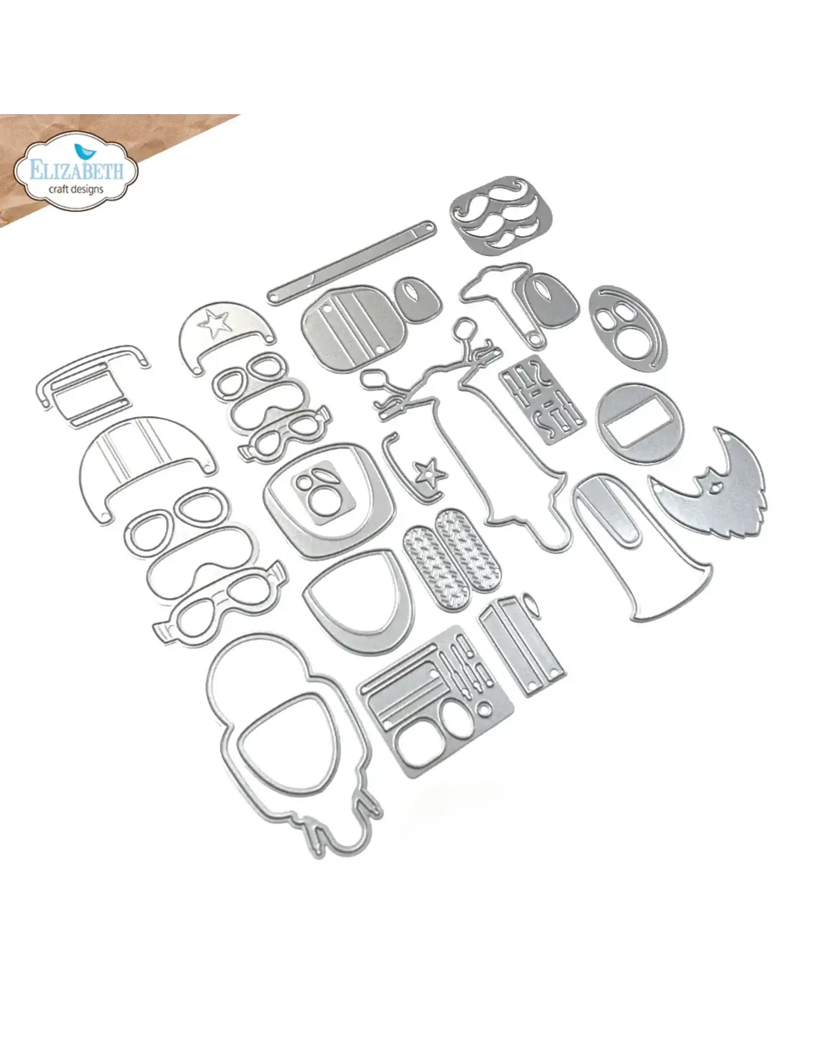 ELIZABETH CRAFT DESIGNS ELIZABETH CRAFT DESIGNS CUTE & WHIMSICAL GOOD TIMES BY JOSET VAN DE BURGT SCOOTER WITH SIDECAR DIE SET