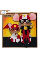 ELIZABETH CRAFT DESIGNS ELIZABETH CRAFT DESIGNS CUTE & WHIMSICAL GOOD TIMES BY JOSET VAN DE BURGT SCOOTER WITH SIDECAR DIE SET