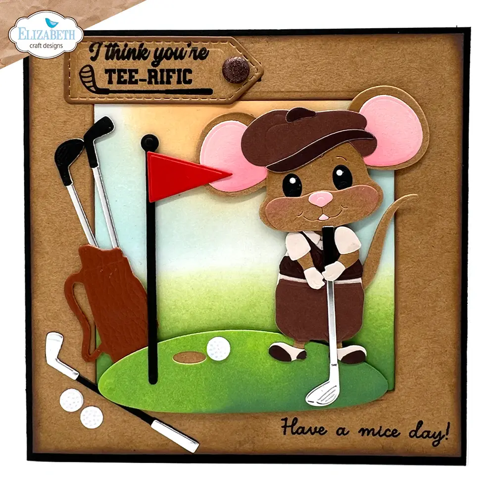 ELIZABETH CRAFT DESIGNS ELIZABETH CRAFT DESIGNS CUTE & WHIMSICAL GOOD TIMES BY JOSET VAN DE BURGT GOLF ACCESSORIES DIE SET