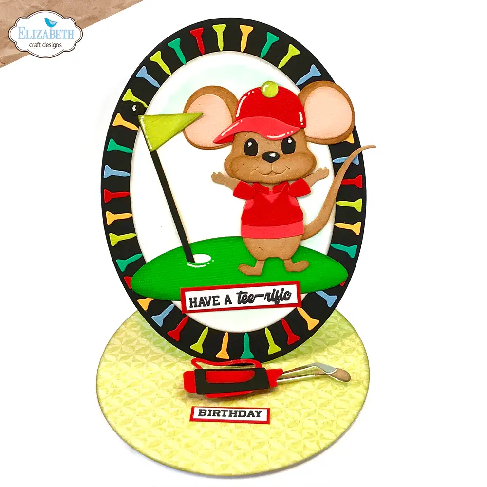 ELIZABETH CRAFT DESIGNS ELIZABETH CRAFT DESIGNS CUTE & WHIMSICAL GOOD TIMES BY JOSET VAN DE BURGT GOLF ACCESSORIES DIE SET