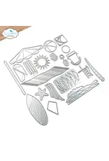 ELIZABETH CRAFT DESIGNS ELIZABETH CRAFT DESIGNS CUTE & WHIMSICAL GOOD TIMES BY JOSET VAN DE BURGT BEACH SCENERY DIE SET