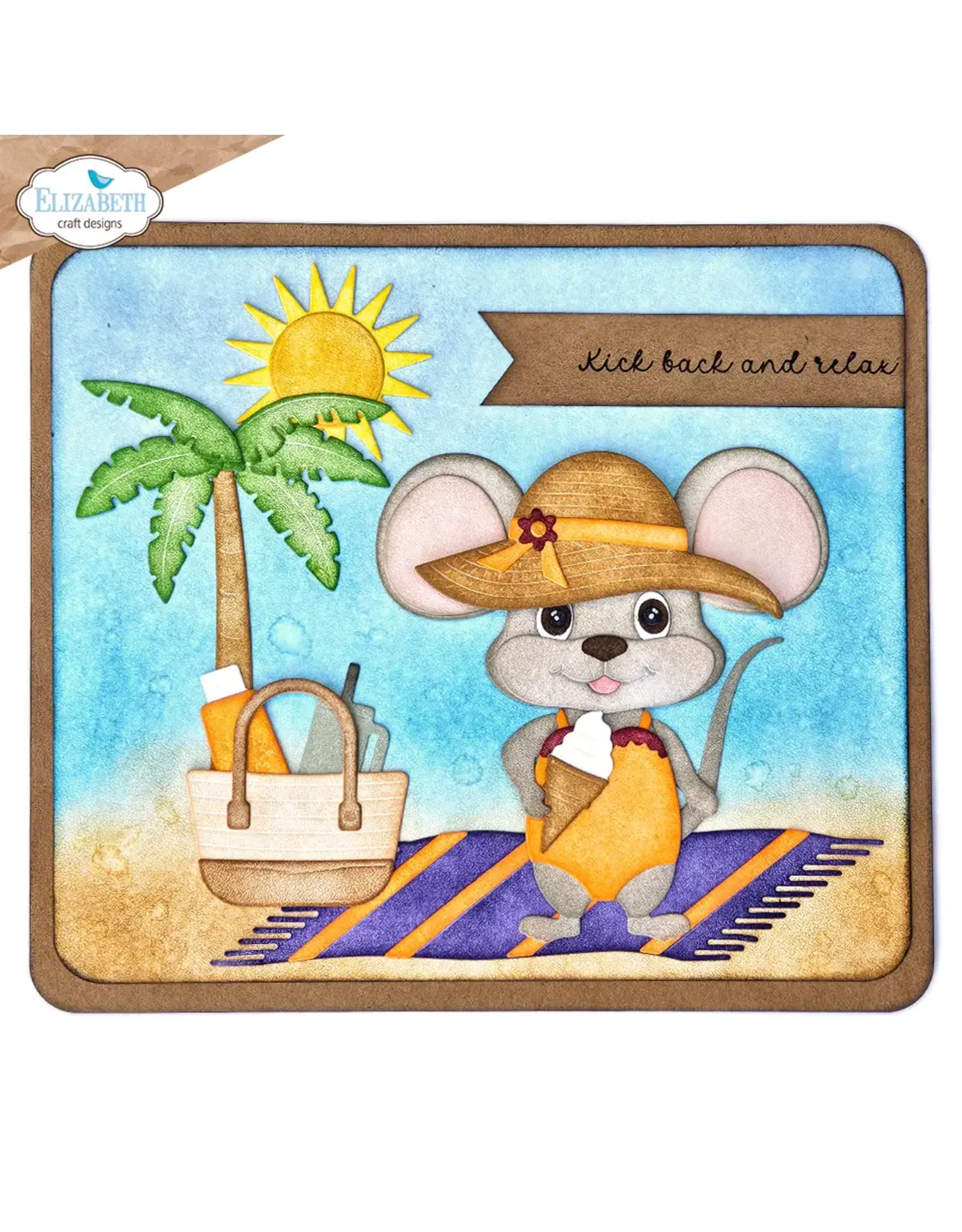 ELIZABETH CRAFT DESIGNS ELIZABETH CRAFT DESIGNS CUTE & WHIMSICAL GOOD TIMES BY JOSET VAN DE BURGT BEACH SCENERY DIE SET