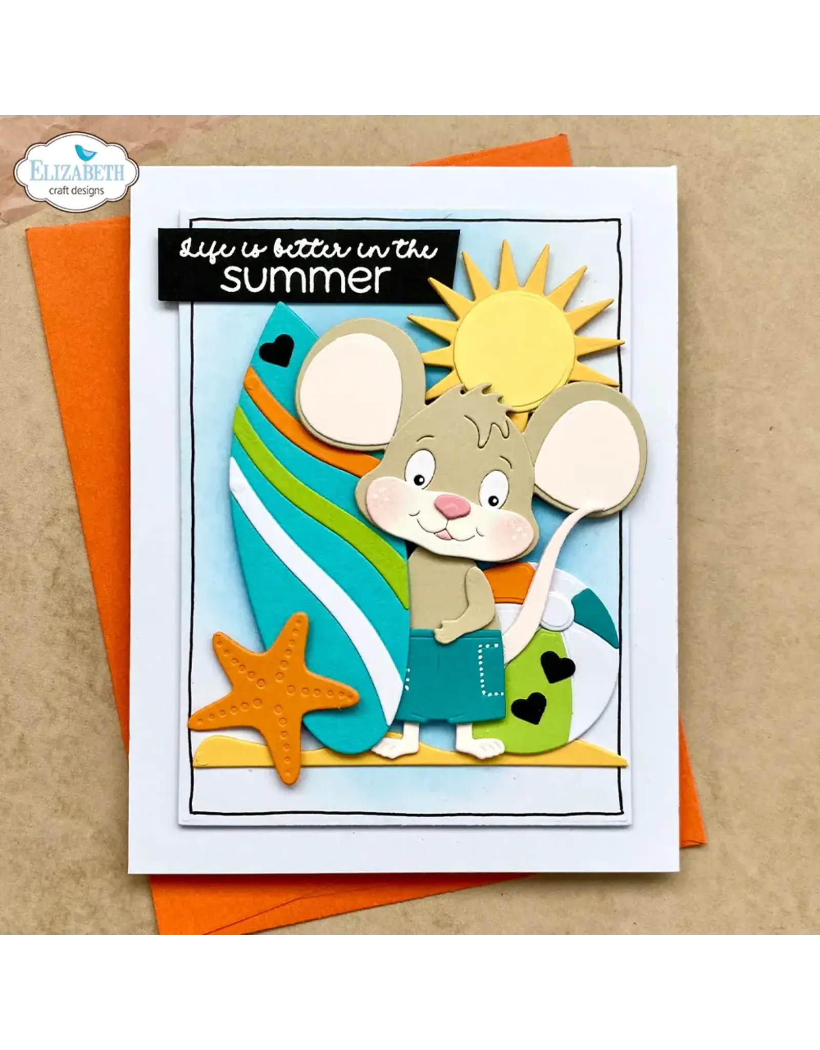 ELIZABETH CRAFT DESIGNS ELIZABETH CRAFT DESIGNS CUTE & WHIMSICAL GOOD TIMES BY JOSET VAN DE BURGT BEACH SCENERY DIE SET