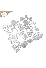 ELIZABETH CRAFT DESIGNS ELIZABETH CRAFT DESIGNS CUTE & WHIMSICAL GOOD TIMES BY JOSET VAN DE BURGT BEACH ACCESSORIES DIE SET