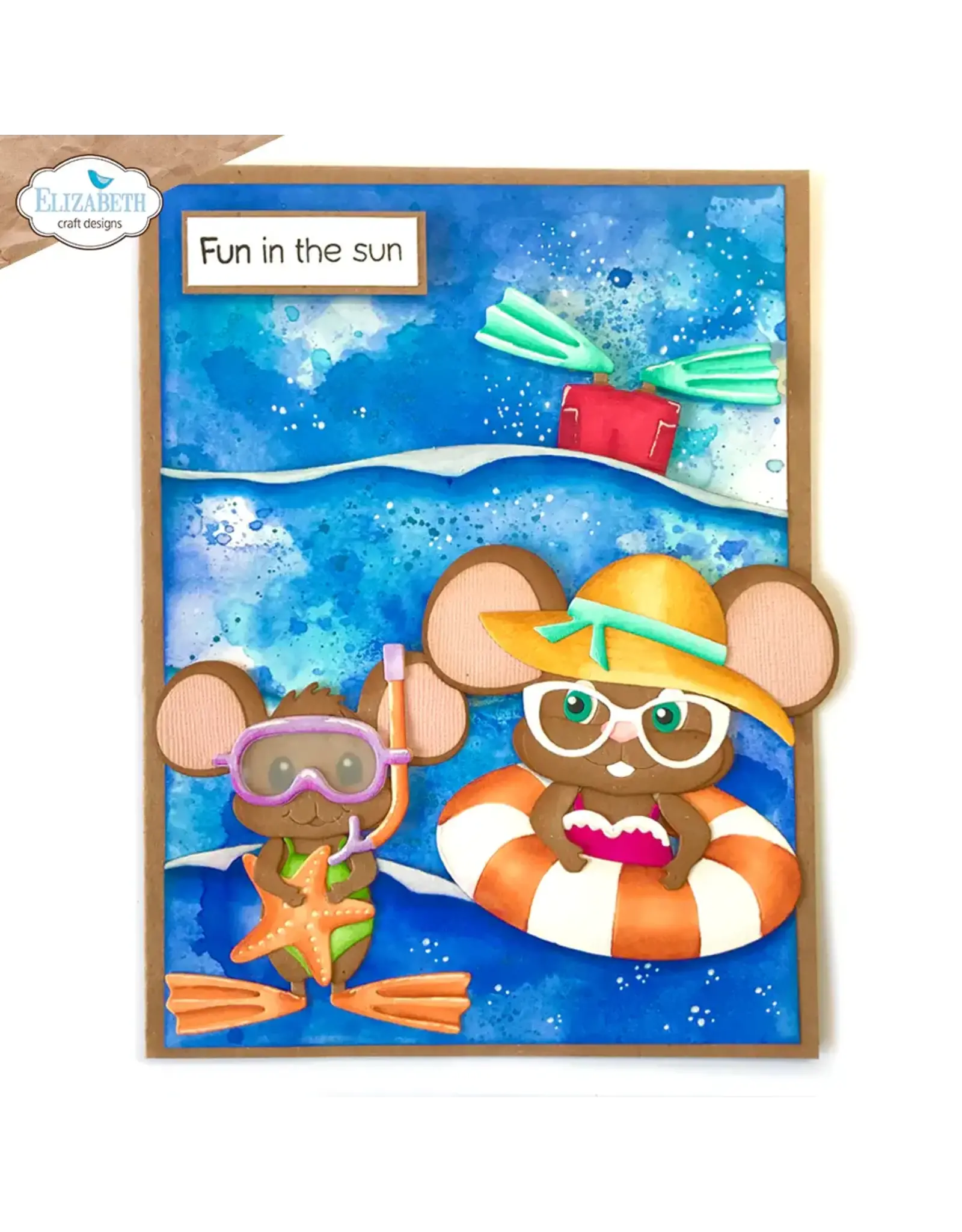 ELIZABETH CRAFT DESIGNS ELIZABETH CRAFT DESIGNS CUTE & WHIMSICAL GOOD TIMES BY JOSET VAN DE BURGT BEACH ACCESSORIES DIE SET