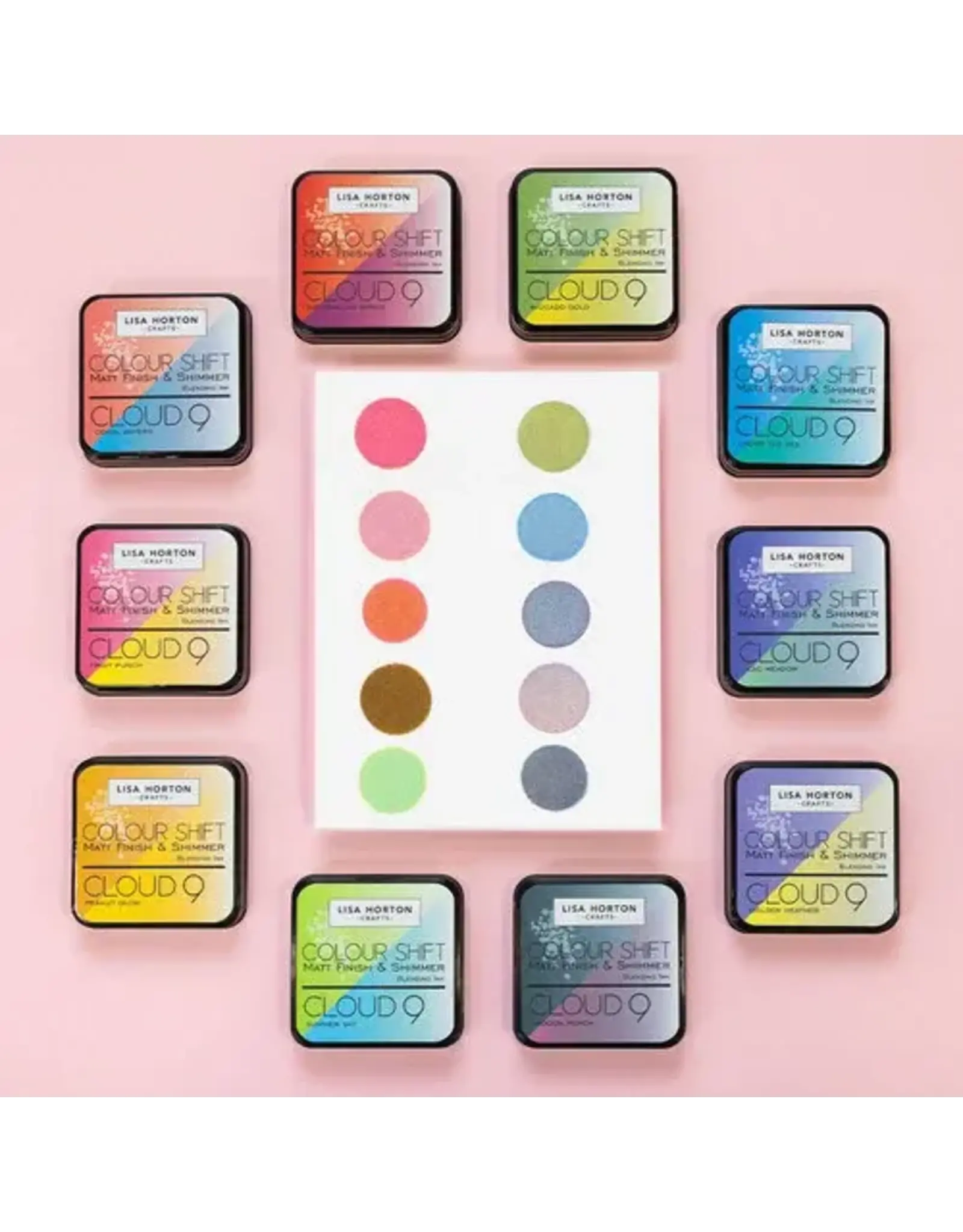 LISA HORTON CRAFTS LISA HORTON CRAFTS CLOUD 9 COLOR SHIFT INK PAD BUNDLE ALL 10 COLORS