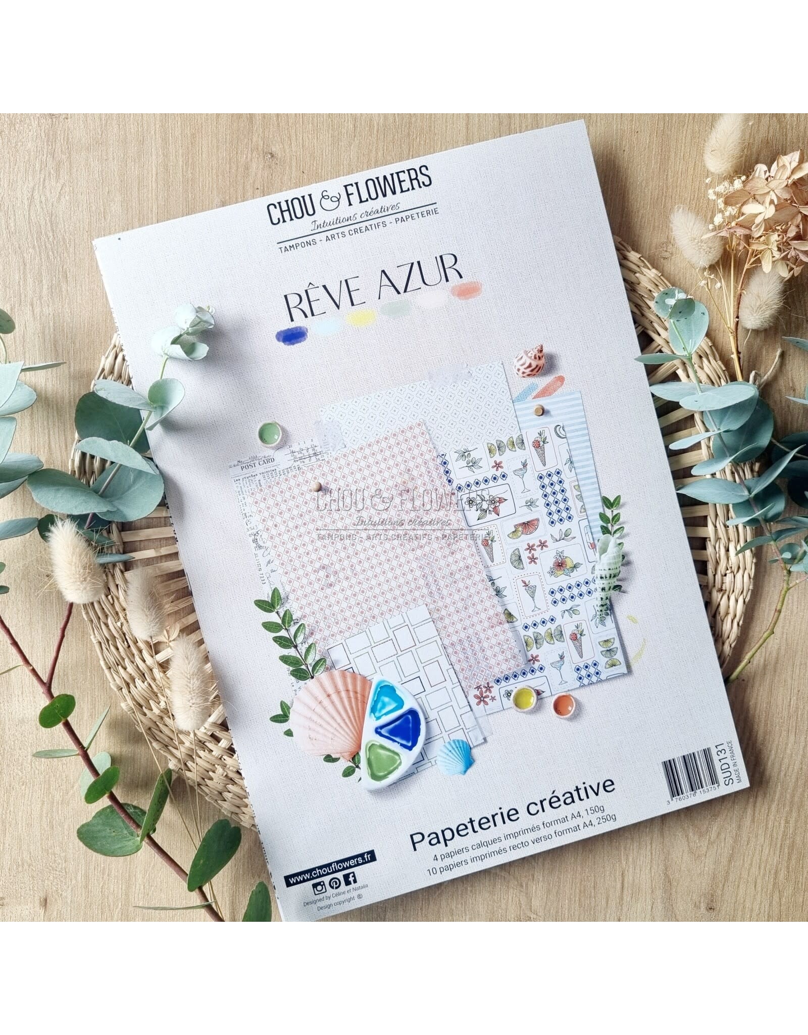 CHOU & FLOWERS CHOU & FLOWERS COLLECTION SOUVENIRS RÊVE AZUR CRÉATIVE A4 COLLECTION PACK
