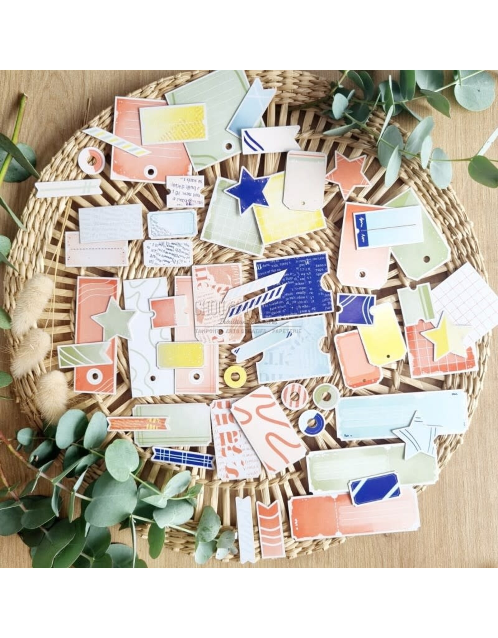 CHOU & FLOWERS CHOU & FLOWERS COLLECTION RÊVE AZUR ETIQUETTES SUD DIE-CUTS