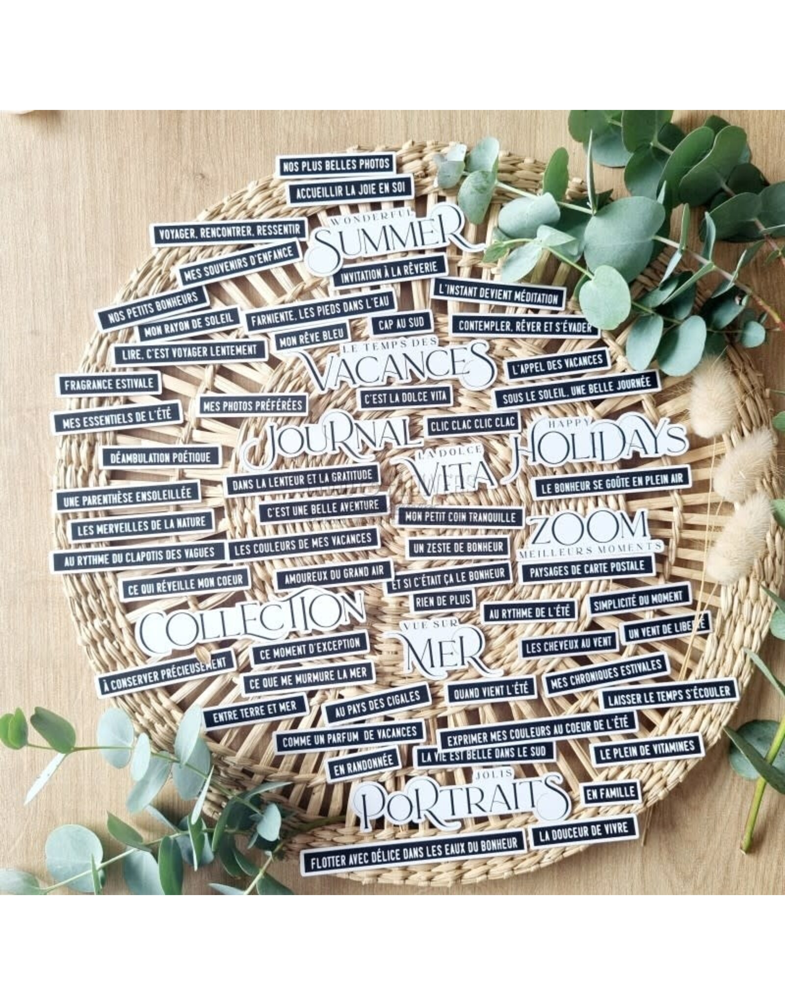 CHOU & FLOWERS CHOU & FLOWERS COLLECTION RÊVE AZUR JOLIES PHRASES SUD DIE-CUTS