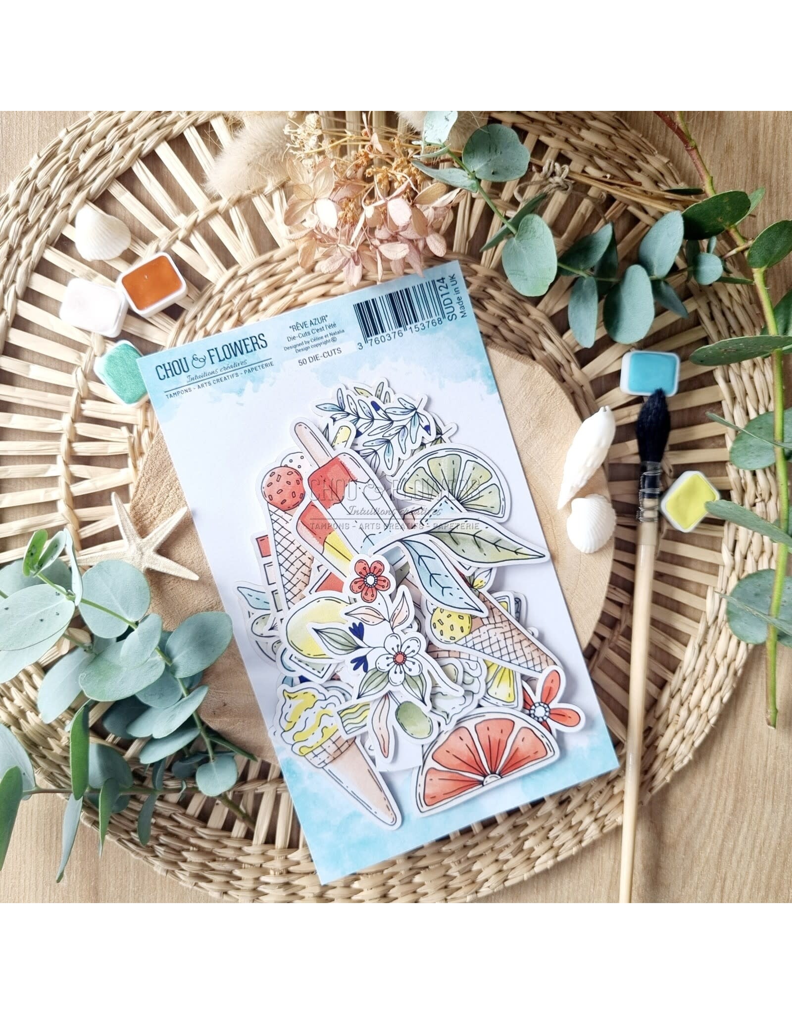 CHOU & FLOWERS CHOU & FLOWERS COLLECTION RÊVE AZUR C'EST L'ETE SUD DIE-CUTS