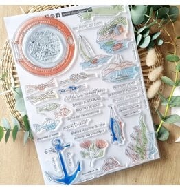 CHOU & FLOWERS CHOU & FLOWERS COLLECTION RÊVE AZUR LE HUBLOT A4 CLEAR STAMP SET