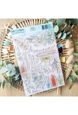 CHOU & FLOWERS CHOU & FLOWERS COLLECTION RÊVE AZUR HERBIER GARRIGUE A5 CLEAR STAMP SET