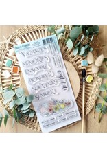 CHOU & FLOWERS CHOU & FLOWERS COLLECTION RÊVE AZUR LES MOTS C'EST L'ETE DL CLEAR STAMP SET