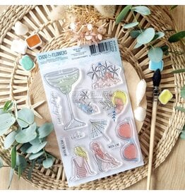 CHOU & FLOWERS CHOU & FLOWERS COLLECTION RÊVE AZUR RELAX A6 CLEAR STAMP SET