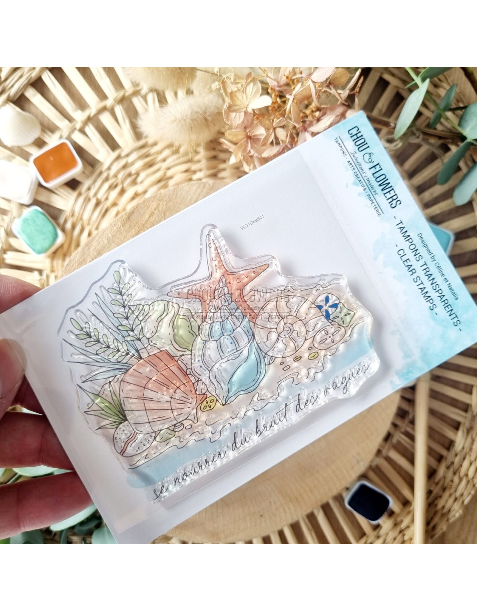 CHOU & FLOWERS CHOU & FLOWERS COLLECTION RÊVE AZUR LES COQUILLAGES A7 CLEAR STAMP