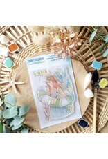 CHOU & FLOWERS CHOU & FLOWERS COLLECTION RÊVE AZUR FILLE AU SOLEIL A7 CLEAR STAMP
