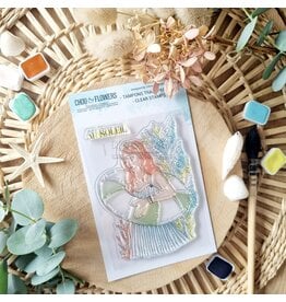 CHOU & FLOWERS CHOU & FLOWERS COLLECTION RÊVE AZUR FILLE AU SOLEIL A7 CLEAR STAMP