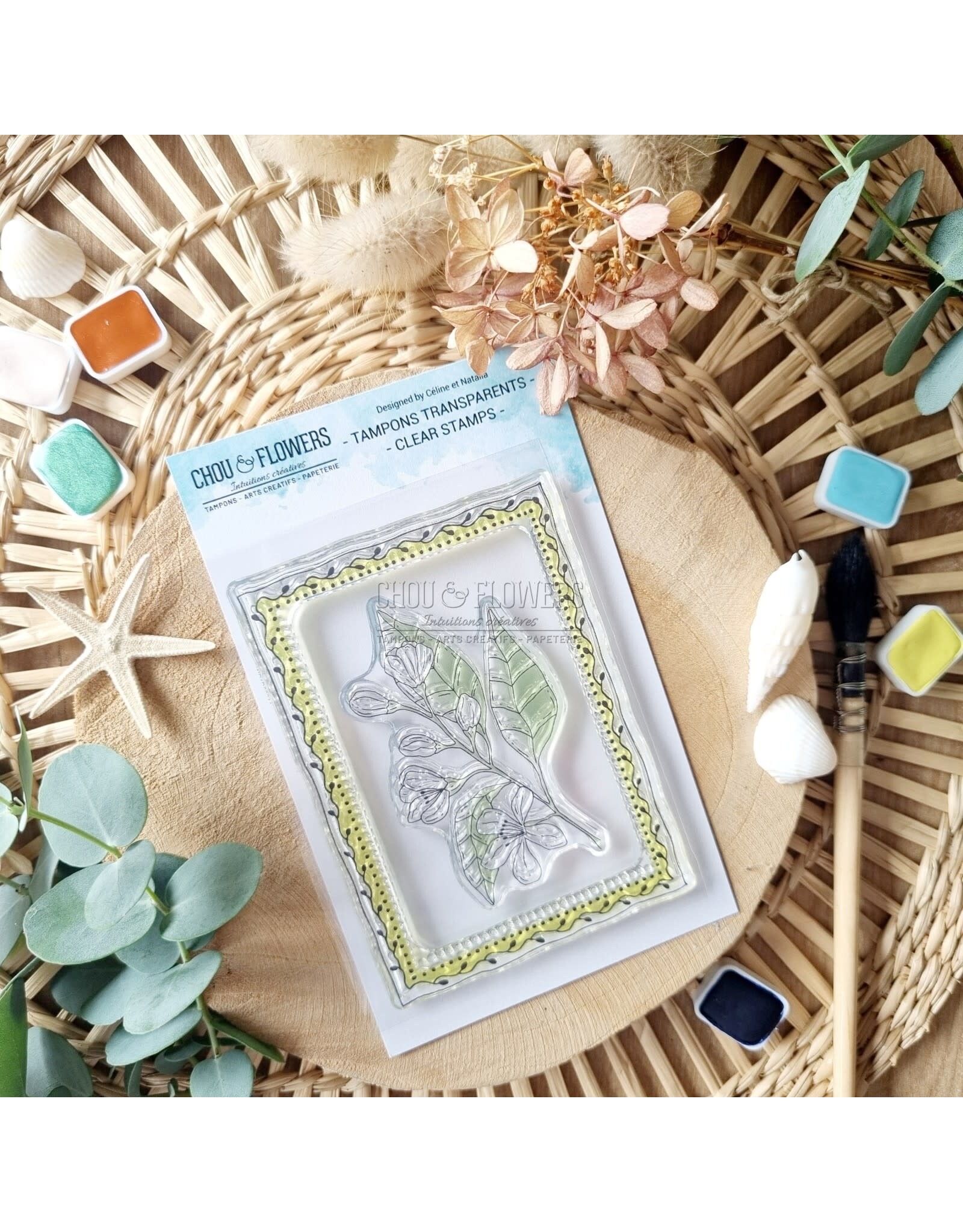 CHOU & FLOWERS CHOU & FLOWERS COLLECTION RÊVE AZUR FLEUR DE CITRONNIER A7 CLEAR STAMP