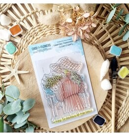CHOU & FLOWERS CHOU & FLOWERS COLLECTION RÊVE AZUR FILLE BORD DE MER A7 CLEAR STAMP