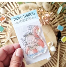 CHOU & FLOWERS CHOU & FLOWERS COLLECTION RÊVE AZUR DOUDOU PISCINE A8 CLEAR STAMP