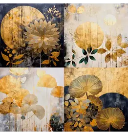 SIMPLY STATED SIMPLY STATED GOLDEN BOTANICALS 9 12x12 GLOSSY CARDSTOCK