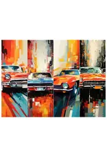 SIMPLY STATED SIMPLY STATED ABSTRACT CARS 8.5x11 BOOKMARK SHEET