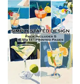 SIMPLY STATED SIMPLY STATED SUMMER COCKTAILS 8.5x11 PAPER PACK