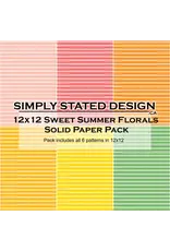 SIMPLY STATED SIMPLY STATED SWEET SUMMER FLORALS 12x12 SOLID PAPER PACK