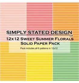 SIMPLY STATED SIMPLY STATED SWEET SUMMER FLORALS 12x12 SOLID PAPER PACK
