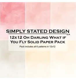 SIMPLY STATED SIMPLY STATED OH DARLING, WHAT IF YOU FLY 12x12 SOLID PAPER PACK