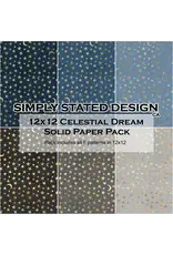 SIMPLY STATED SIMPLY STATED CELESTIAL DREAM 12x12 GLOSSY SOLID PAPER PACK