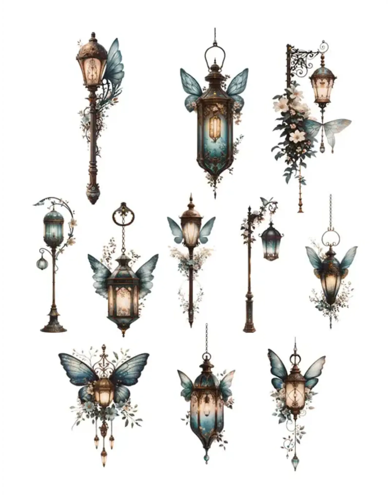 SIMPLY STATED SIMPLY STATED SHADES OF TEAL LANTERNS EPHEMERA