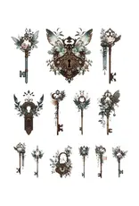 SIMPLY STATED SIMPLY STATED SHADES OF TEAL KEYS EPHEMERA
