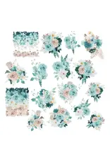 SIMPLY STATED SIMPLY STATED SHADES OF TEAL FLORAL EPHEMERA
