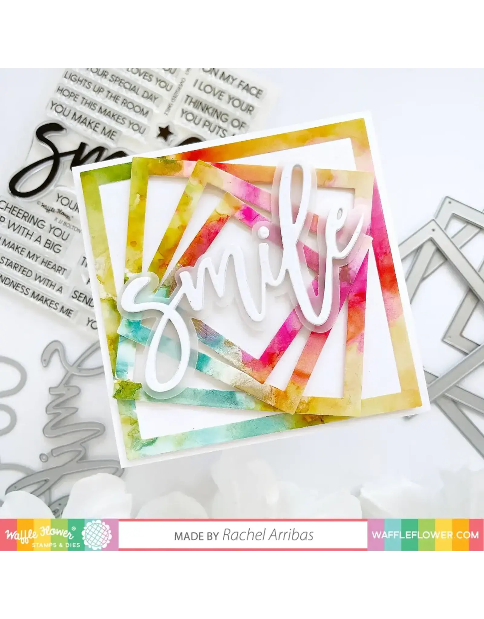 WAFFLE FLOWER WAFFLE FLOWER NESTING SQUARE FRAMES DIE SET