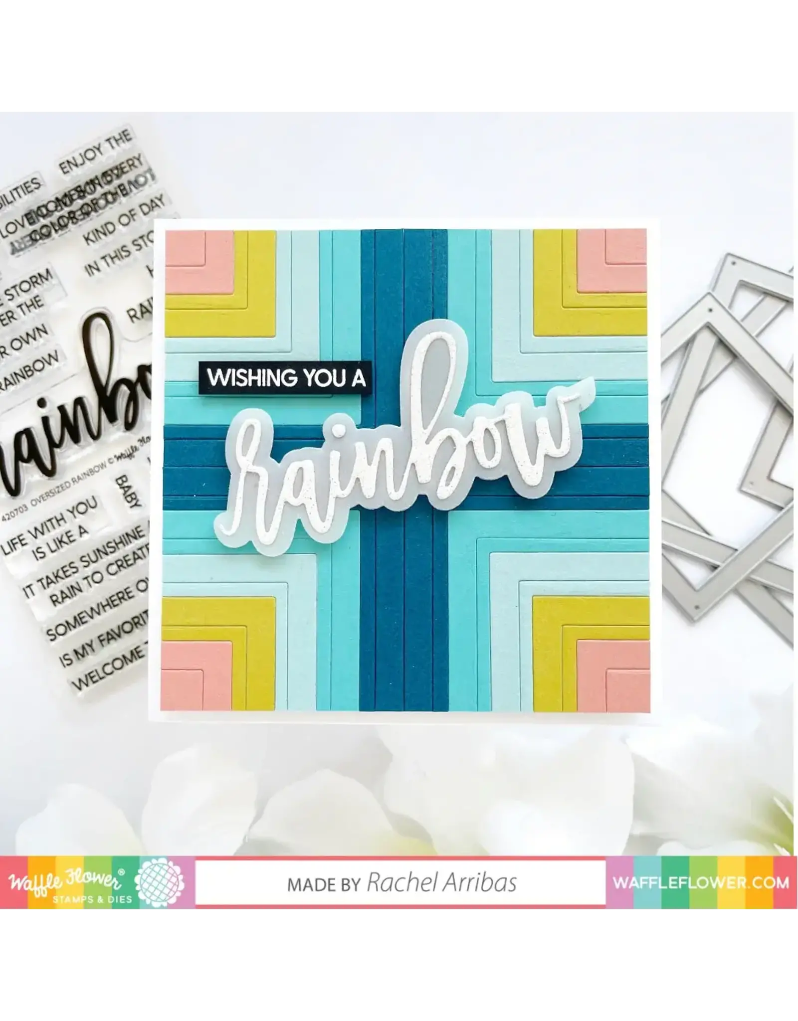WAFFLE FLOWER WAFFLE FLOWER NESTING SQUARE FRAMES DIE SET