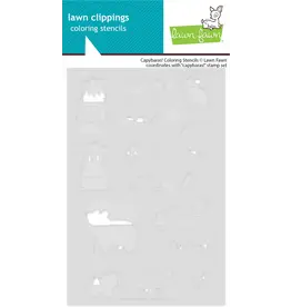 LAWN FAWN LAWN FAWN CAPYBARAS! COLORING STENCIL 2/PK