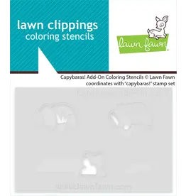 LAWN FAWN LAWN FAWN CAPYBARAS! ADD-ON COLORING STENCIL 2/PK