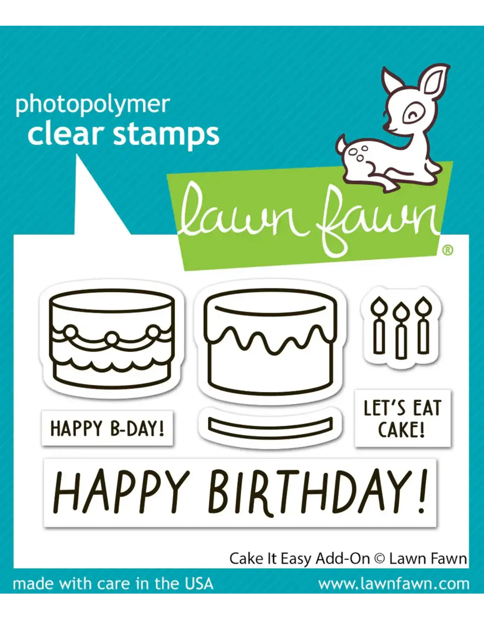 LAWN FAWN LAWN FAWN CAKE IT EASY ADD-ON CLEAR STAMP SET