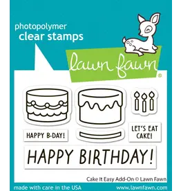 LAWN FAWN LAWN FAWN CAKE IT EASY ADD-ON CLEAR STAMP SET