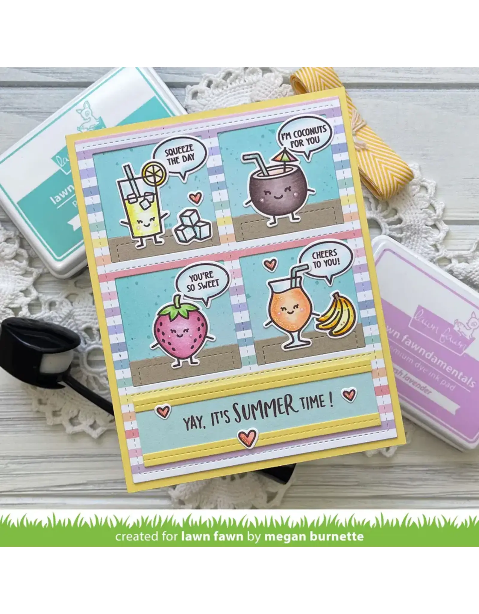 LAWN FAWN LAWN FAWN SUMMER FRIENDS CLEAR STAMP SET