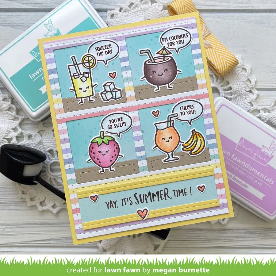 LAWN FAWN LAWN FAWN SUMMER FRIENDS CLEAR STAMP SET