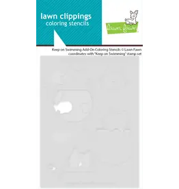 LAWN FAWN LAWN FAWN KEEP ON SWIMMING ADD-ON COLORING STENCIL 2/PK